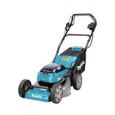 Masina electrica de tuns gazon cu autotractare compatibila cu acumulatori 2x18 V Makita DLM462Z, 46 cm