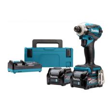 Masina de insurubat cu impact Makita TD001GM201, 2 acumulatori Li-Ion 40 Vmax, 4.0 Ah, 220 Nm, valiza Makpac